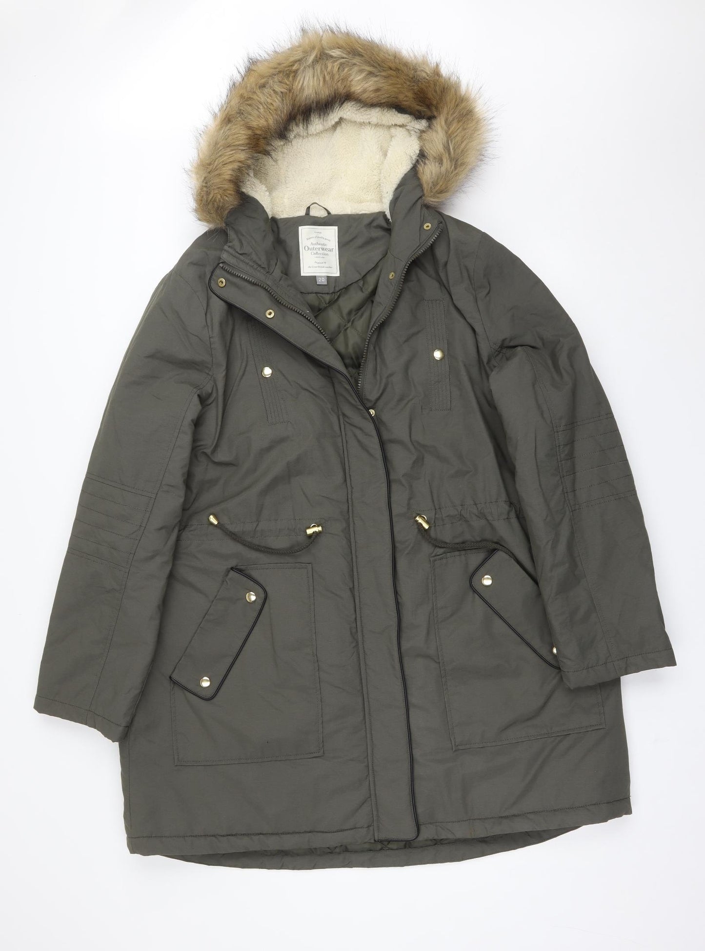 George Womens Green   Parka Coat Size 20