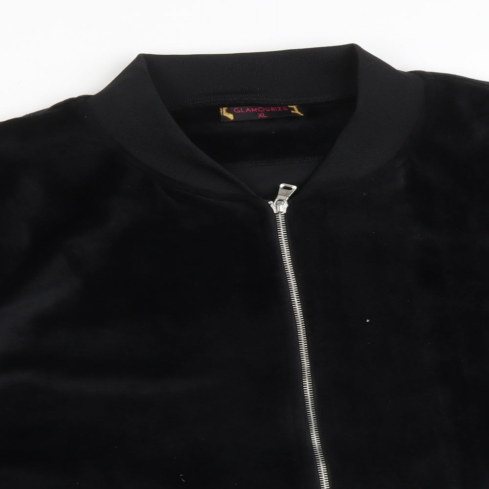 GLAMOURIZE Womens Black   Jacket  Size XL