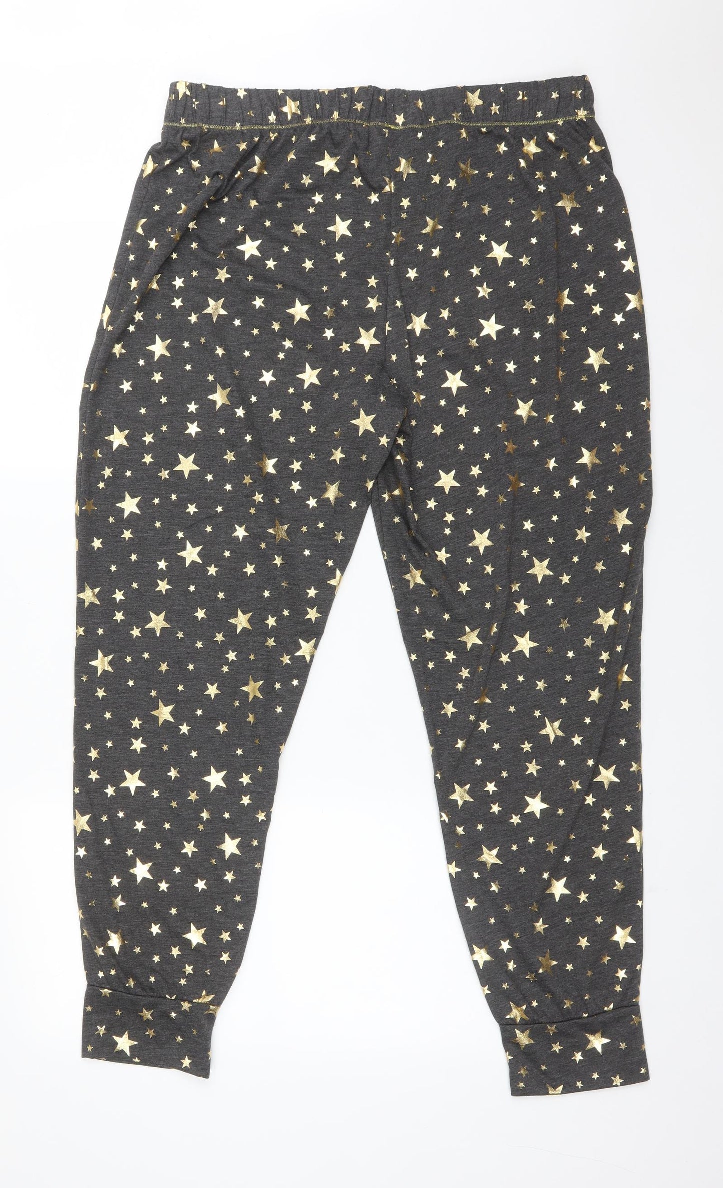 Matalan Womens Multicoloured Solid Polyester  Pyjama Pants Size L   - STARS
