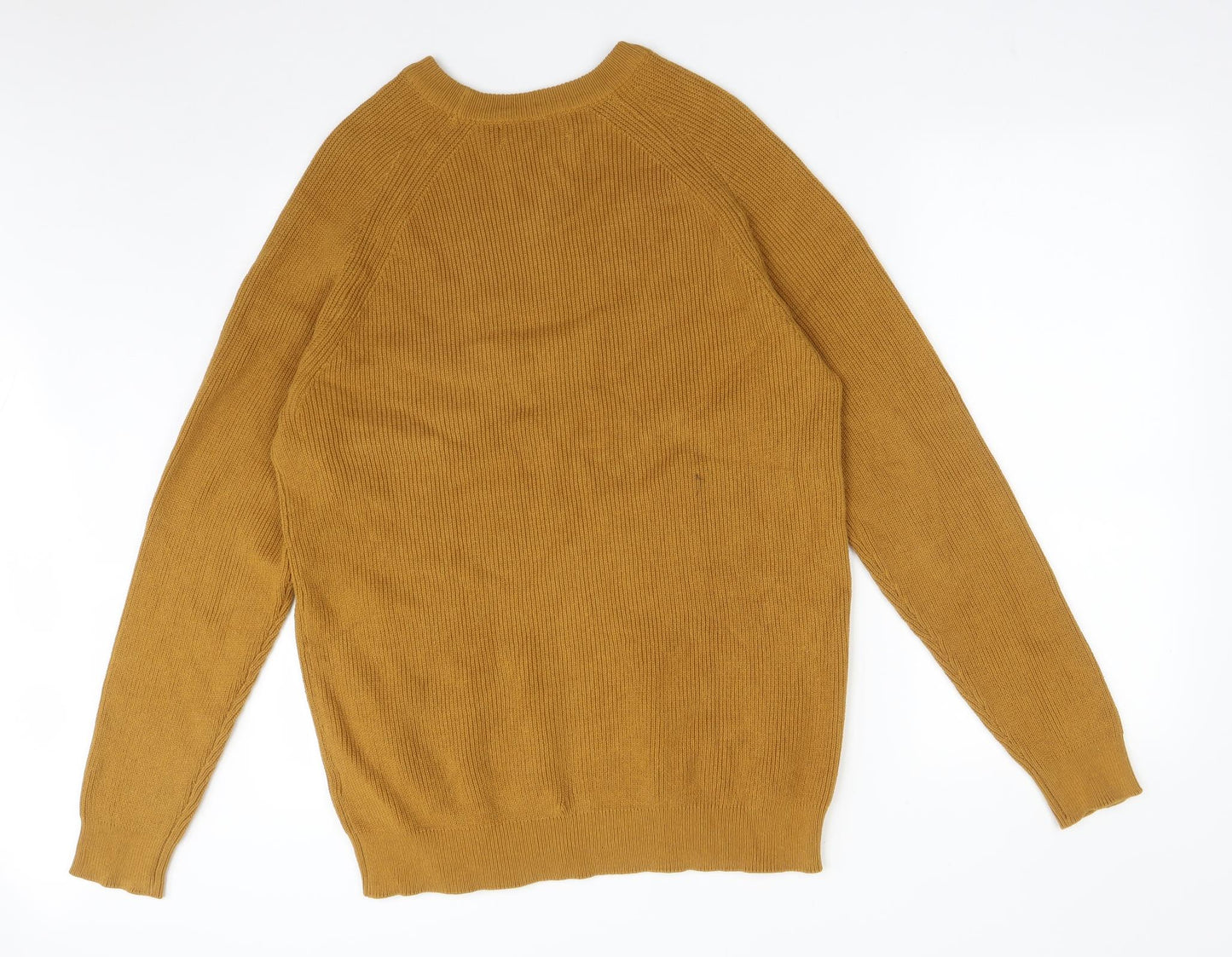 Primark Mens Orange  Cotton Pullover Sweatshirt Size XL