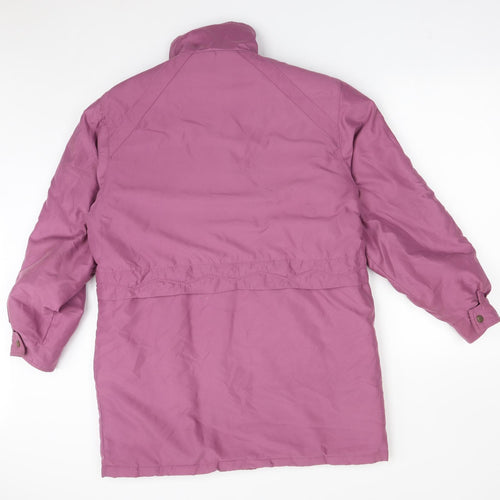 Essentials Womens Purple   Overcoat Coat Size 10