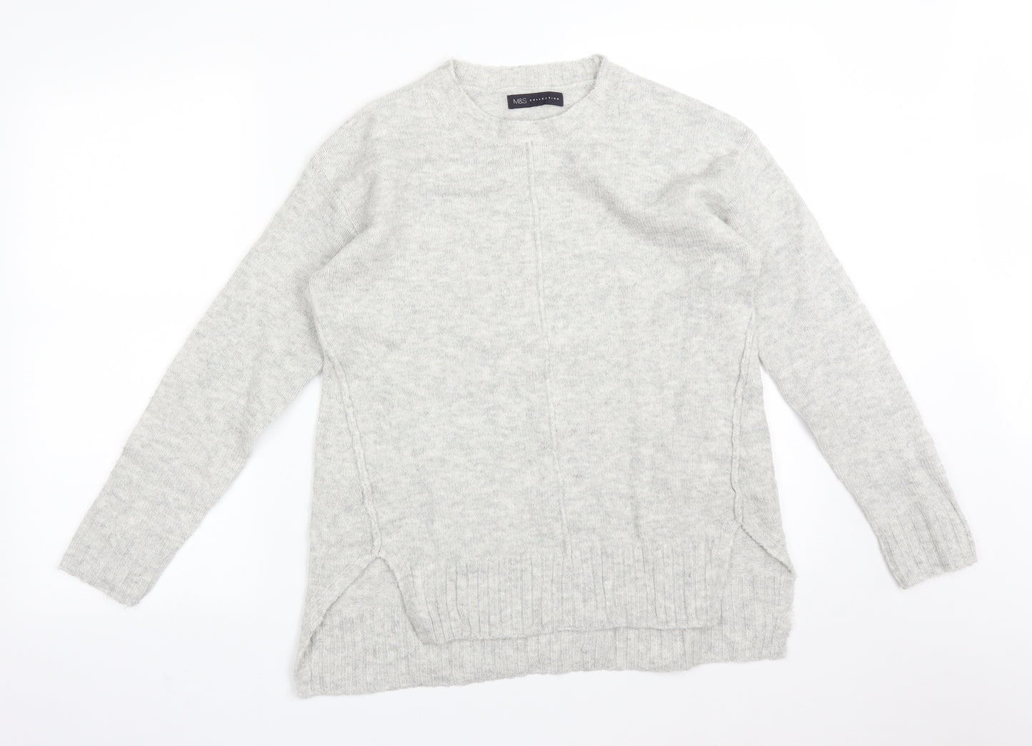 M&S Womens Grey  Acrylic Pullover Sweatshirt Size S