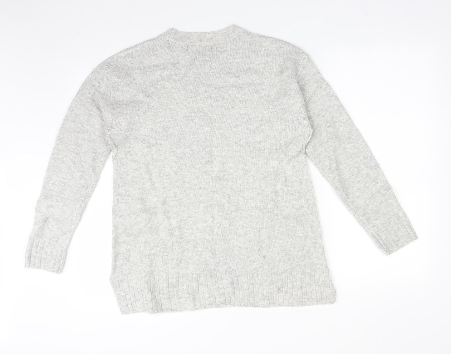 M&S Womens Grey  Acrylic Pullover Sweatshirt Size S