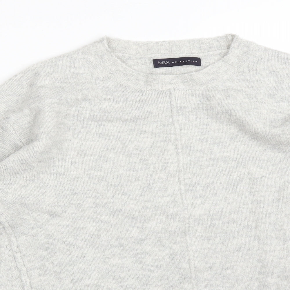 M&S Womens Grey  Acrylic Pullover Sweatshirt Size S