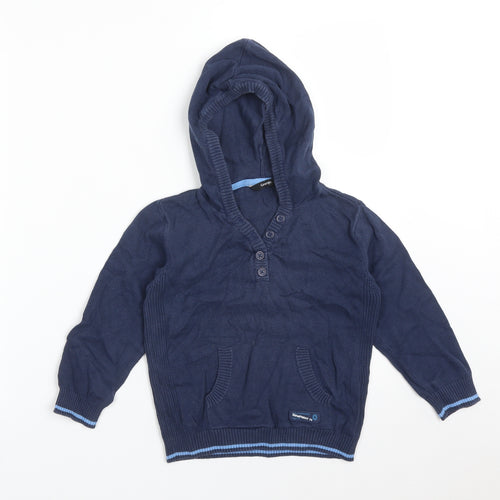 George Boys Blue  Cotton Pullover Hoodie Size 4-5 Years