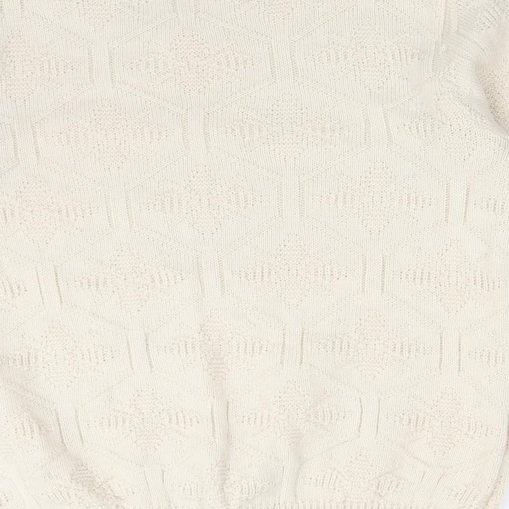 Berkertex Womens Beige Animal Print Acrylic Pullover Sweatshirt Size 12   - BEES