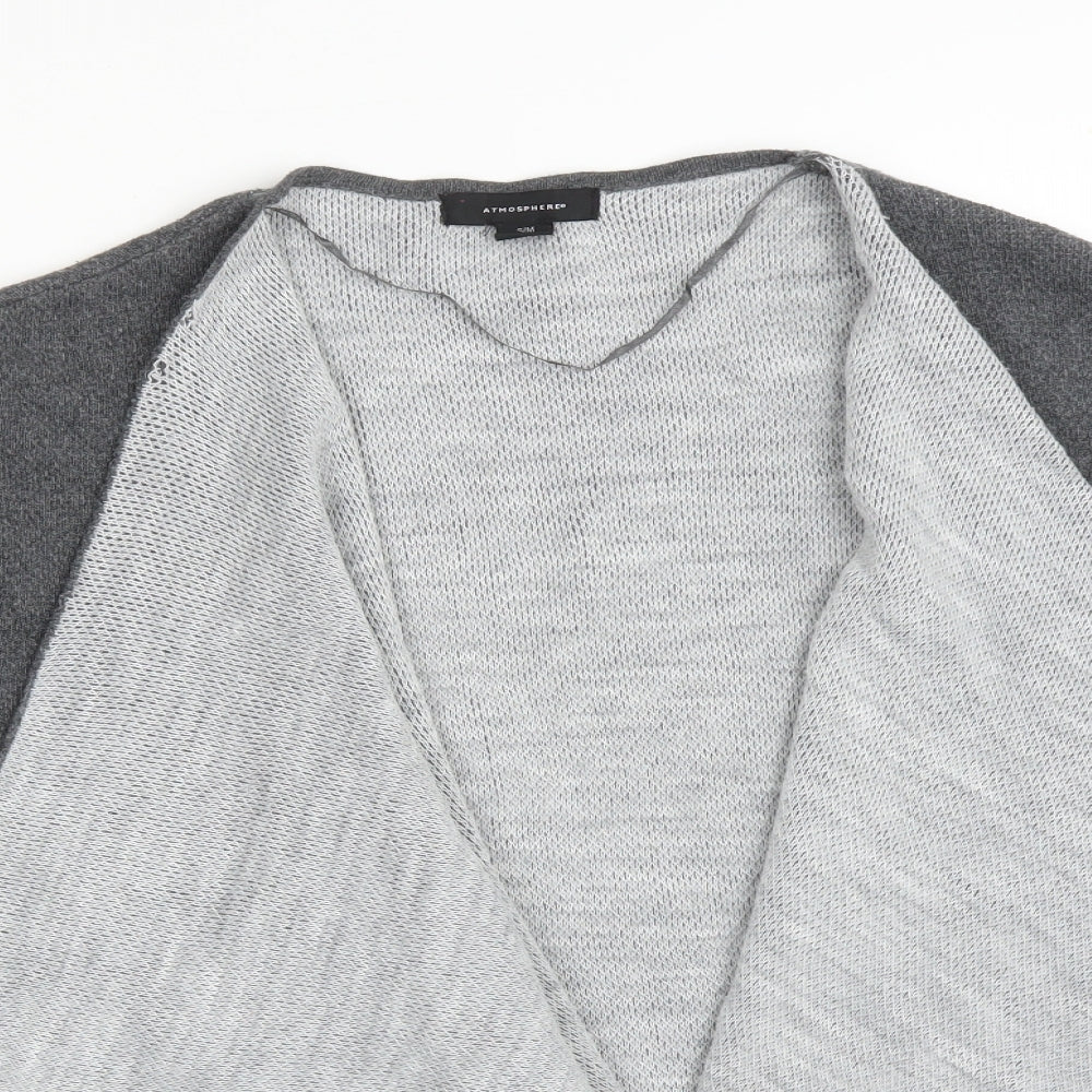 Atmosphere Womens Grey   Acrylic Cardigan Jumper Size M