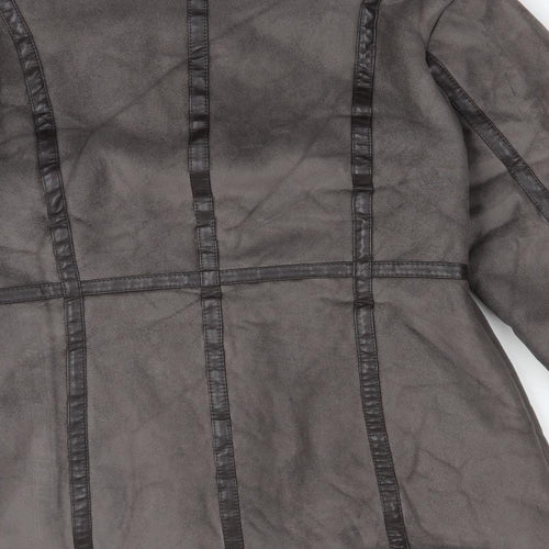 GABRIELLA VICENGA Womens Grey   Overcoat Coat Size 12