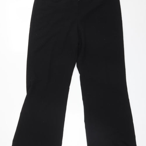 Debenhams Womens Black  Polyester Dress Pants Trousers Size 12 L30 in Regular