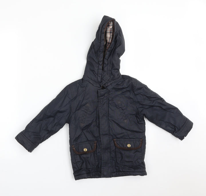 Matalan Boys Blue Overcoat Coat Size 2-3 Years