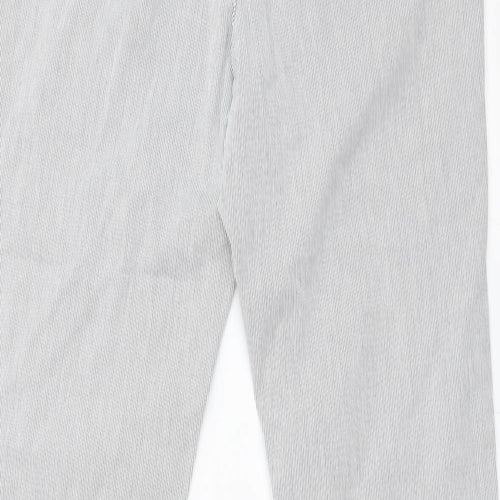 M&S Womens Multicoloured Striped Cotton Straight Jeans Size 10 L33 in Regular