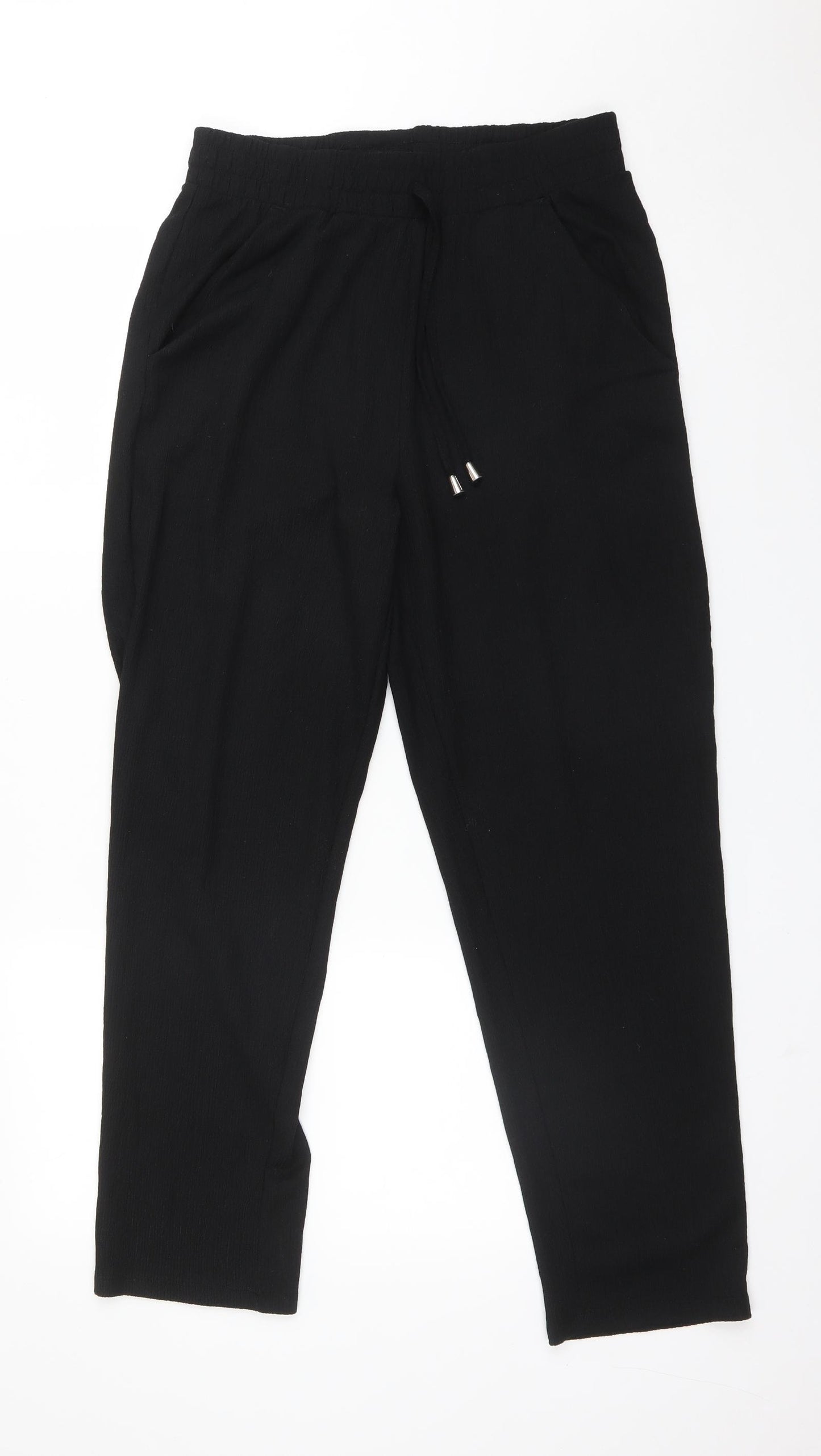 George Womens Black  Polyester Trousers  Size 12 L28 in Regular