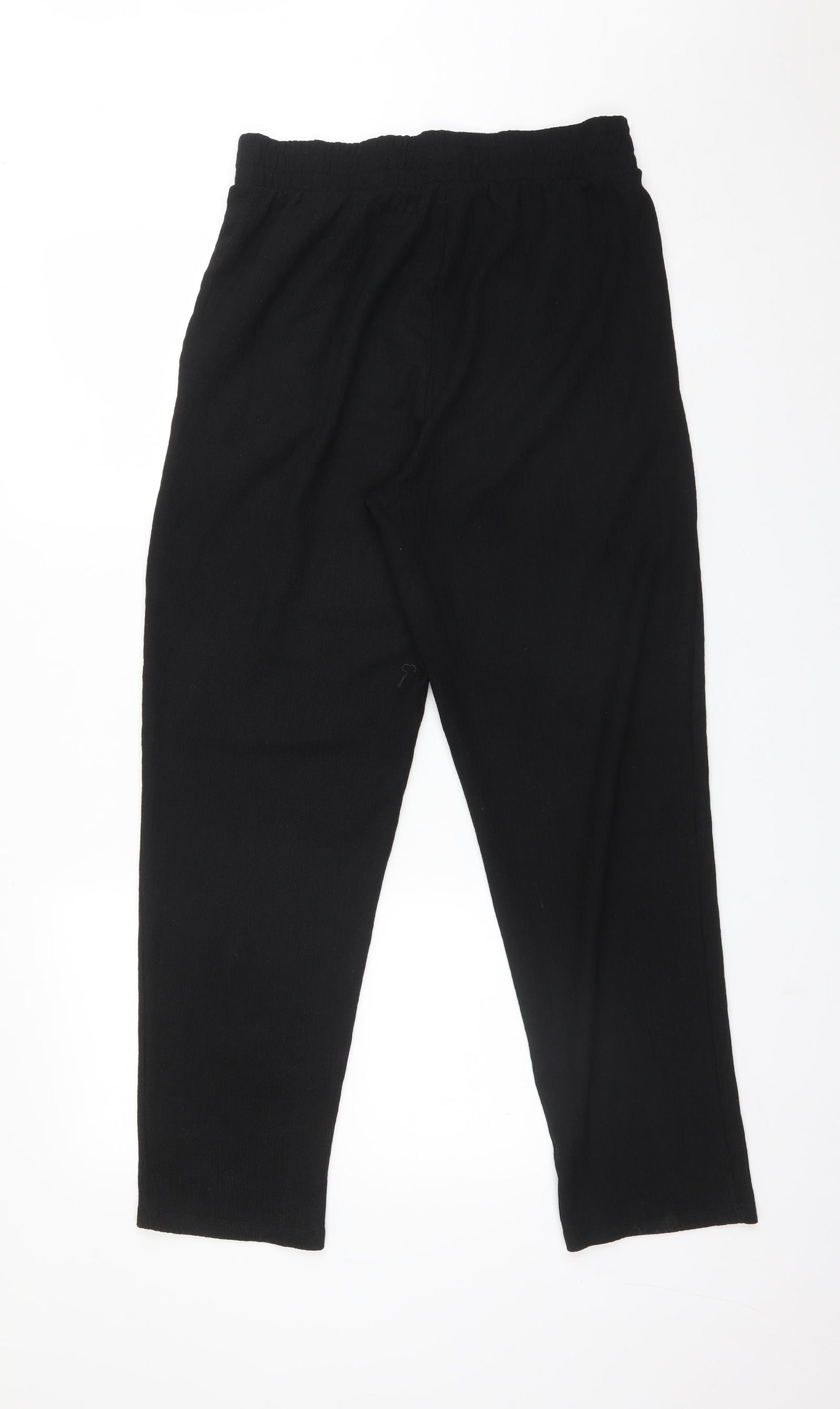 George Womens Black  Polyester Trousers  Size 12 L28 in Regular