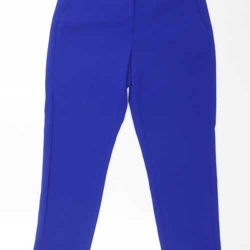 M&S Womens Blue  Polyester Dress Pants Trousers Size 6 L23 in Regular