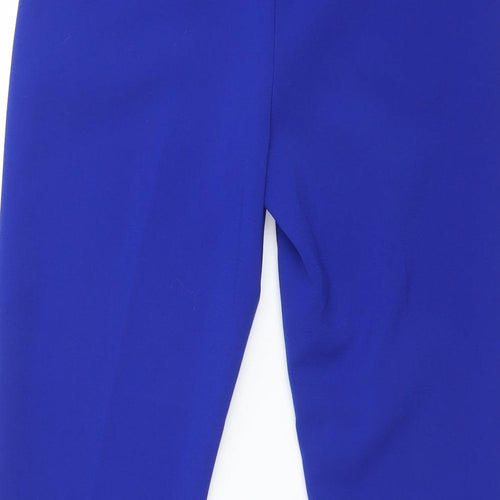 M&S Womens Blue  Polyester Dress Pants Trousers Size 6 L23 in Regular