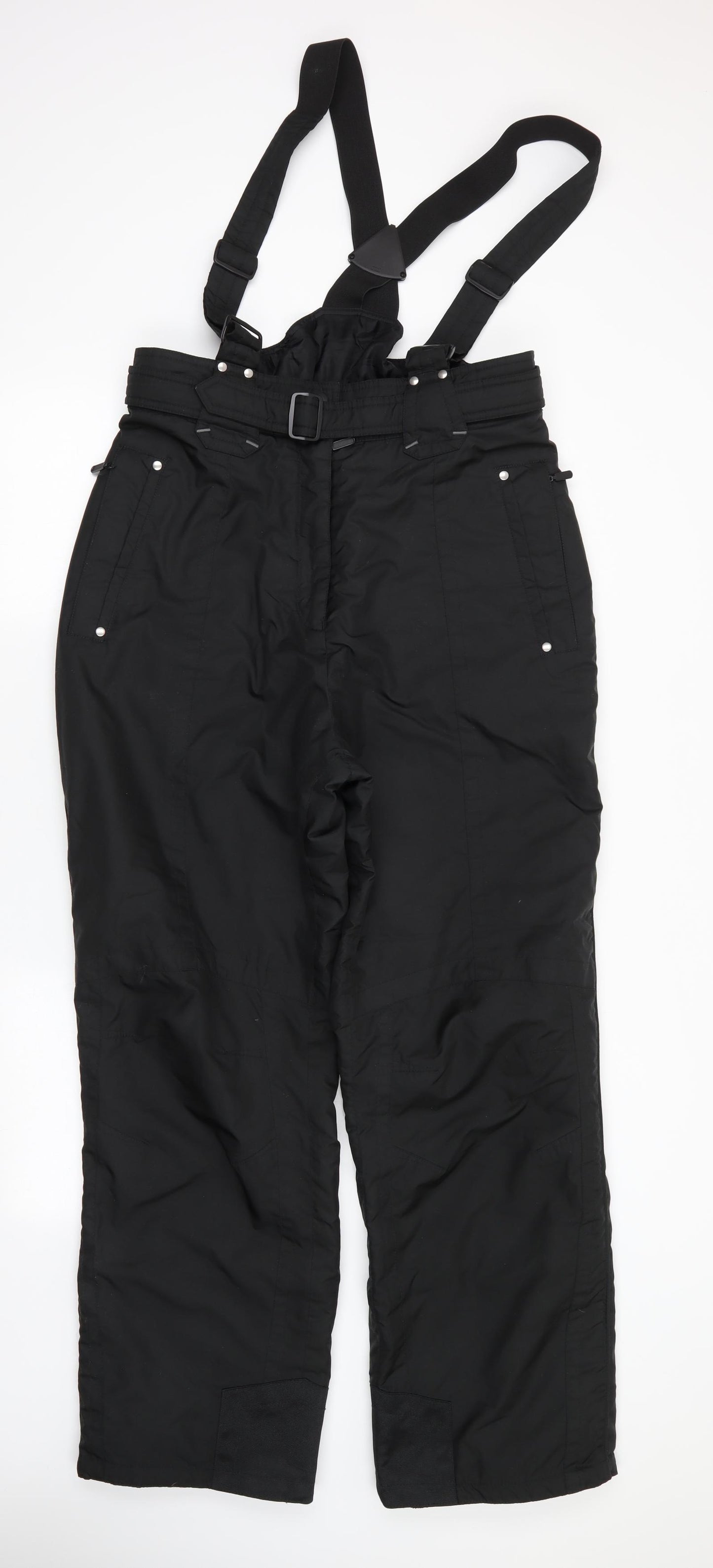 C&A Womens Black  Polyester Snow Pants Trousers Size 18 L29 in Regular  - Adjustable Straps