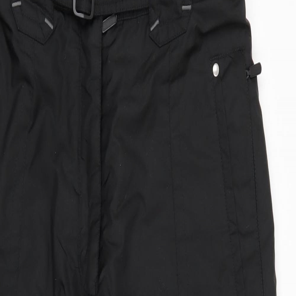 C&A Womens Black  Polyester Snow Pants Trousers Size 18 L29 in Regular  - Adjustable Straps