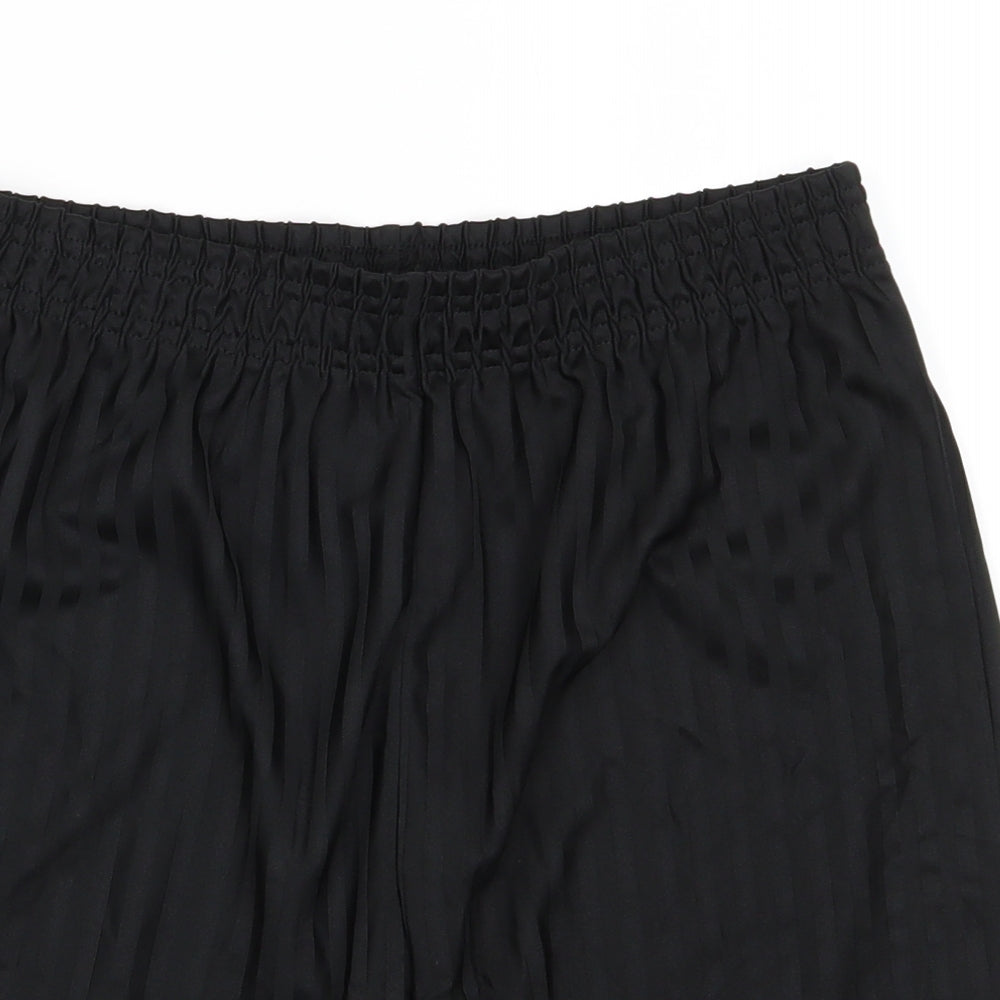 Florence and Fred Boys Black Striped Polyester Utility Shorts Size 13-14 Years  Regular  - Vertical same colour stripe