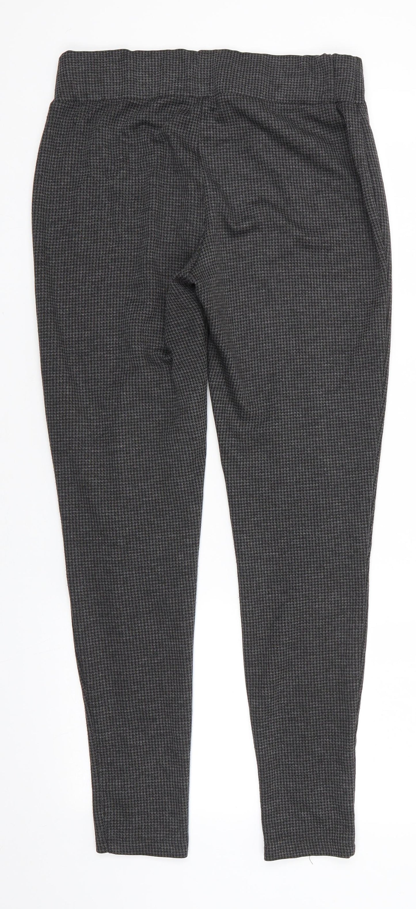 Full Length Tregging Womens Grey Houndstooth  Jegging Trousers Size 12 L28 in Regular