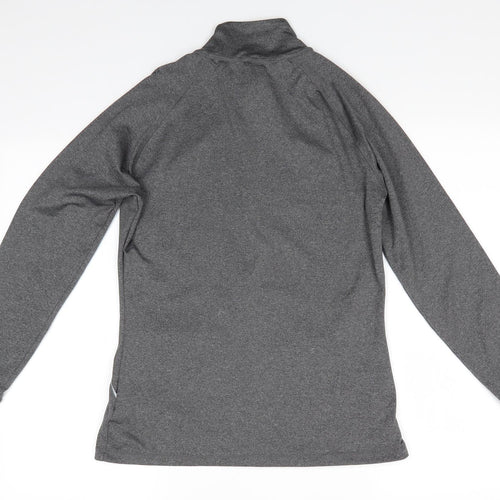 Workout by Atmosphere Womens Grey  Polyester Full Zip Sweatshirt Size 10