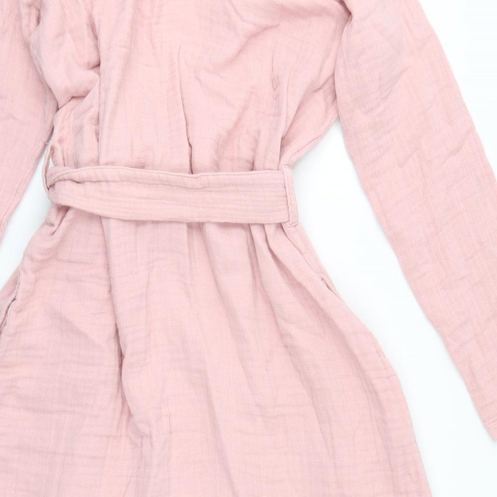 Damart Womens Pink Solid Cotton  Gown Size 10