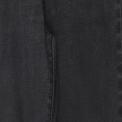 Preworn Womens Black  Cotton Straight Jeans Size 8 L28 in Regular