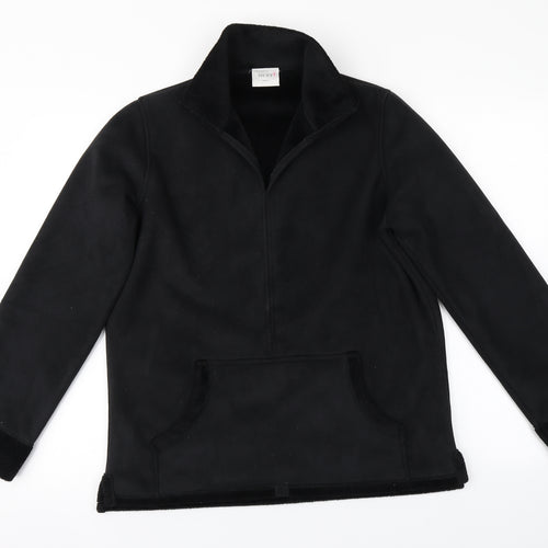 NEXT Womens Black Collared  Polyester Pullover Jumper Size S
