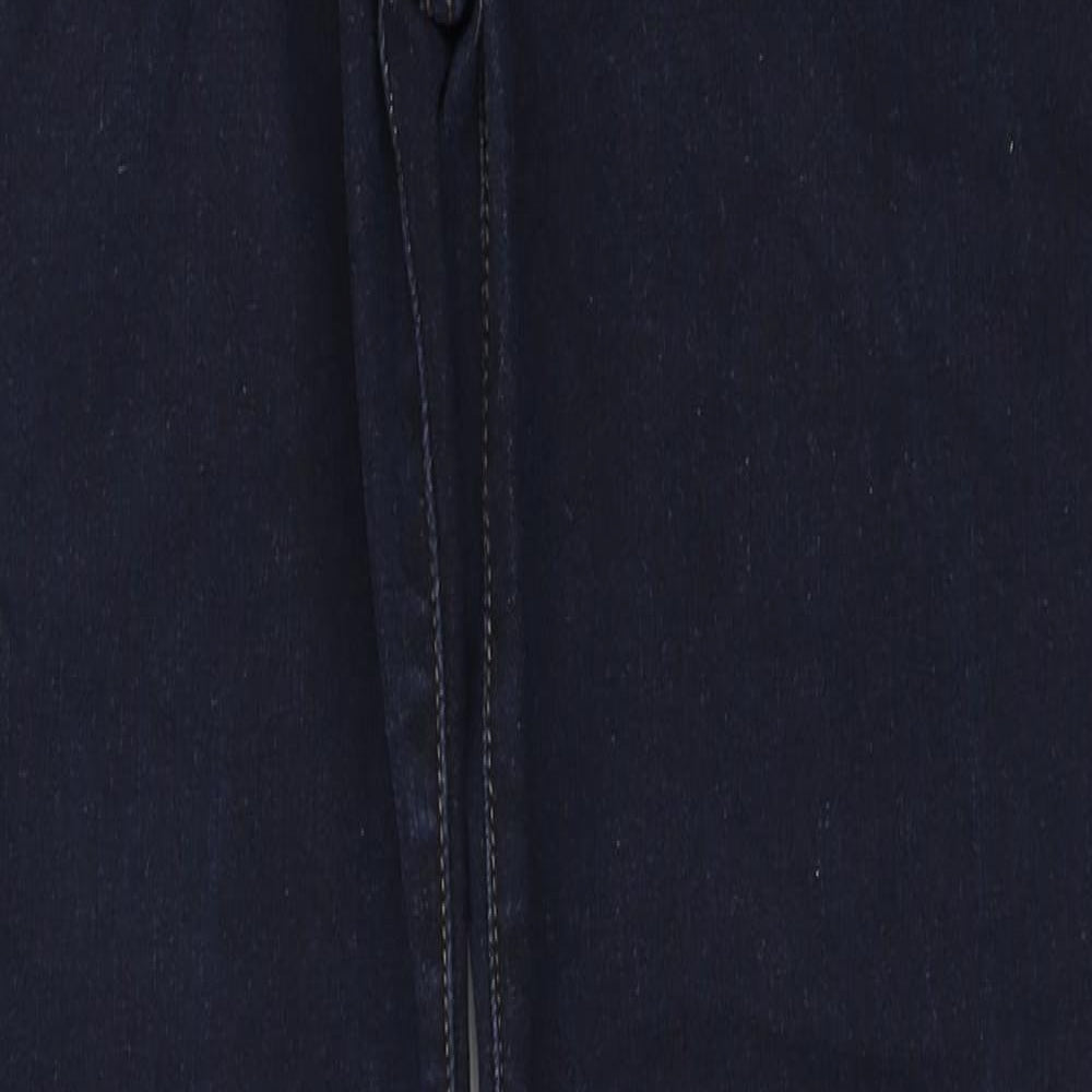 Jasper Conran Womens Blue  Cotton Straight Jeans Size 12 L30 in Regular