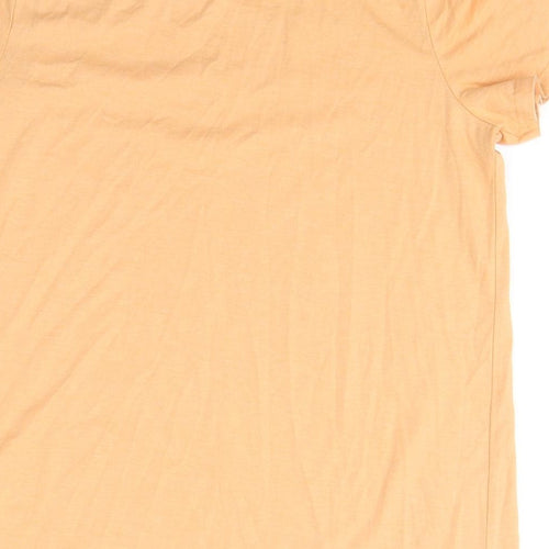 NEXT Womens Orange  Cotton Basic T-Shirt Size 12 Round Neck