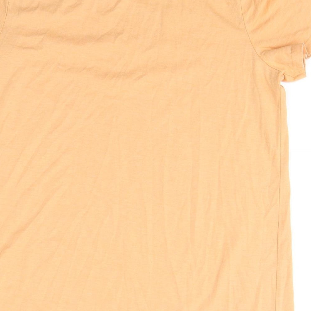 NEXT Womens Orange  Cotton Basic T-Shirt Size 12 Round Neck