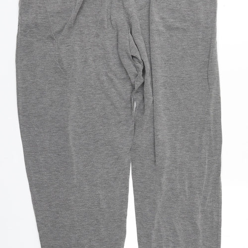 Primark Womens Grey Solid Polyester  Pyjama Pants Size 14