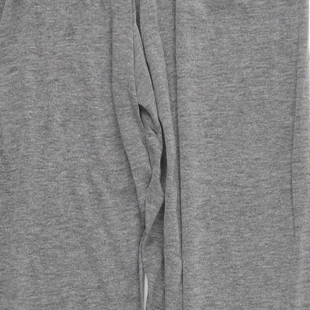 Primark Womens Grey Solid Polyester  Pyjama Pants Size 14