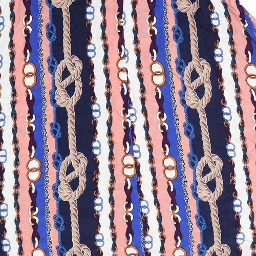 Papaya Womens Multicoloured Striped Viscose A-Line Skirt Size 10