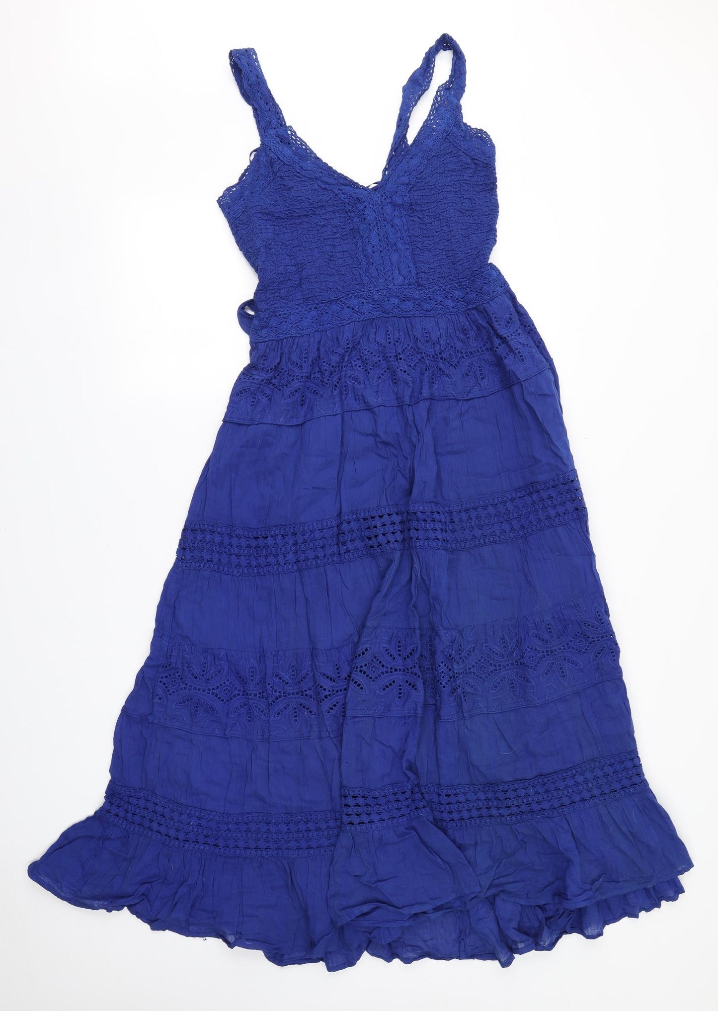 Roman Womens Blue  Cotton A-Line  Size 12  V-Neck