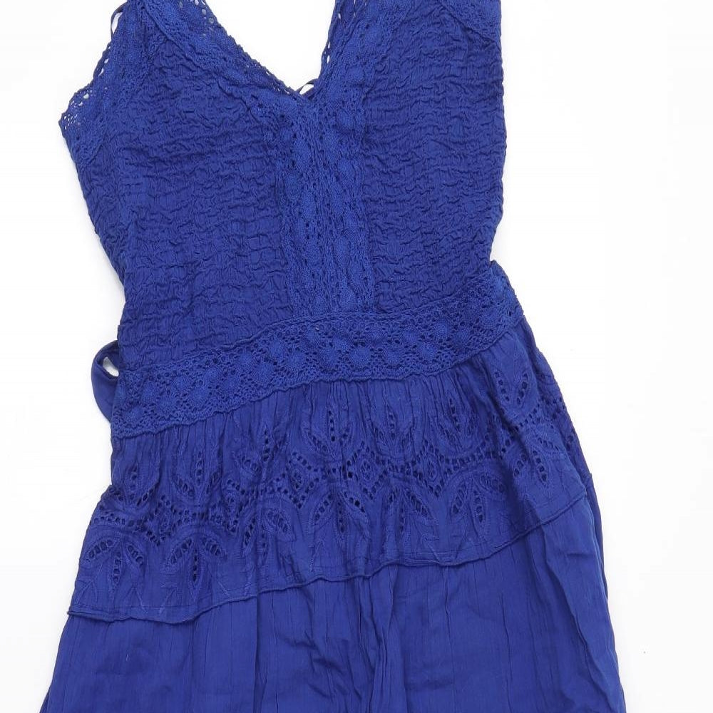 Roman Womens Blue  Cotton A-Line  Size 12  V-Neck