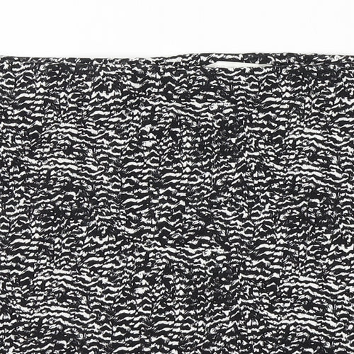 H&M Womens White Animal Print Cotton Skort Skirt Size M