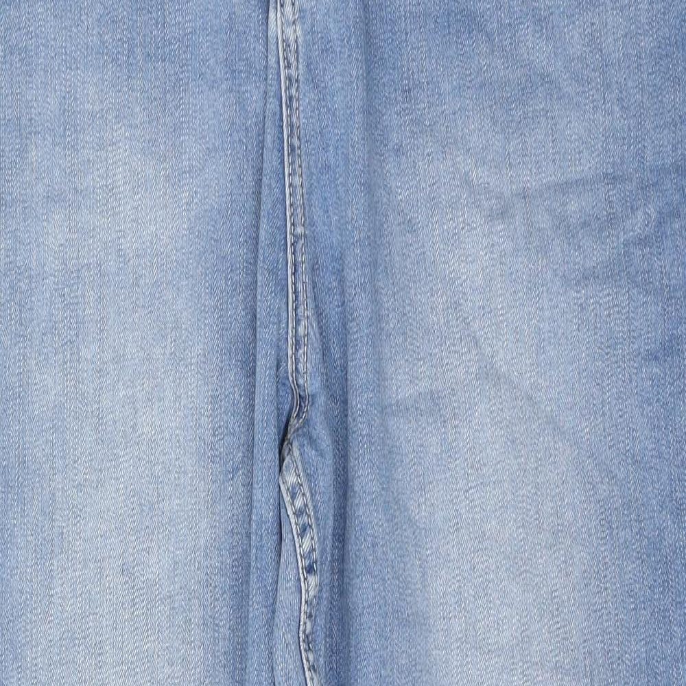 F&F Womens Blue  Cotton Straight Jeans Size 20 L26 in Regular
