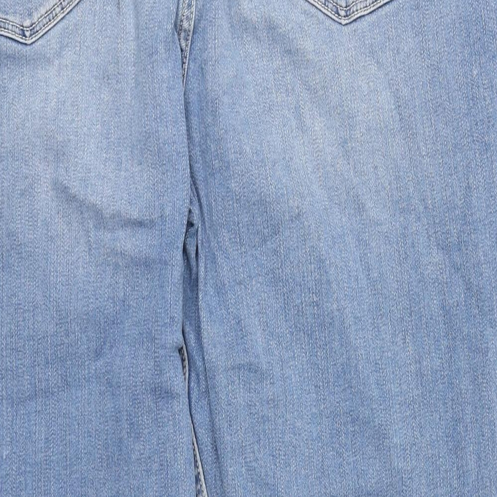 F&F Womens Blue  Cotton Straight Jeans Size 20 L26 in Regular