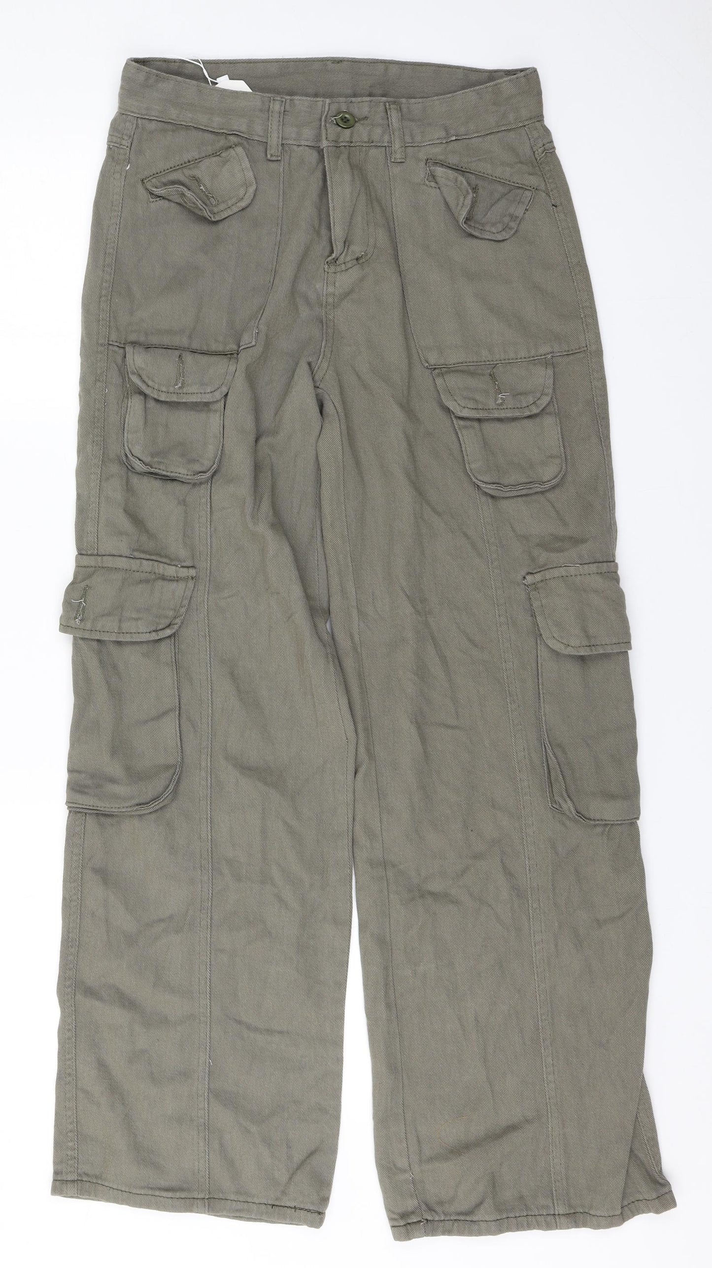 Preworn Womens Green  Cotton Trousers  Size M L29 in Regular