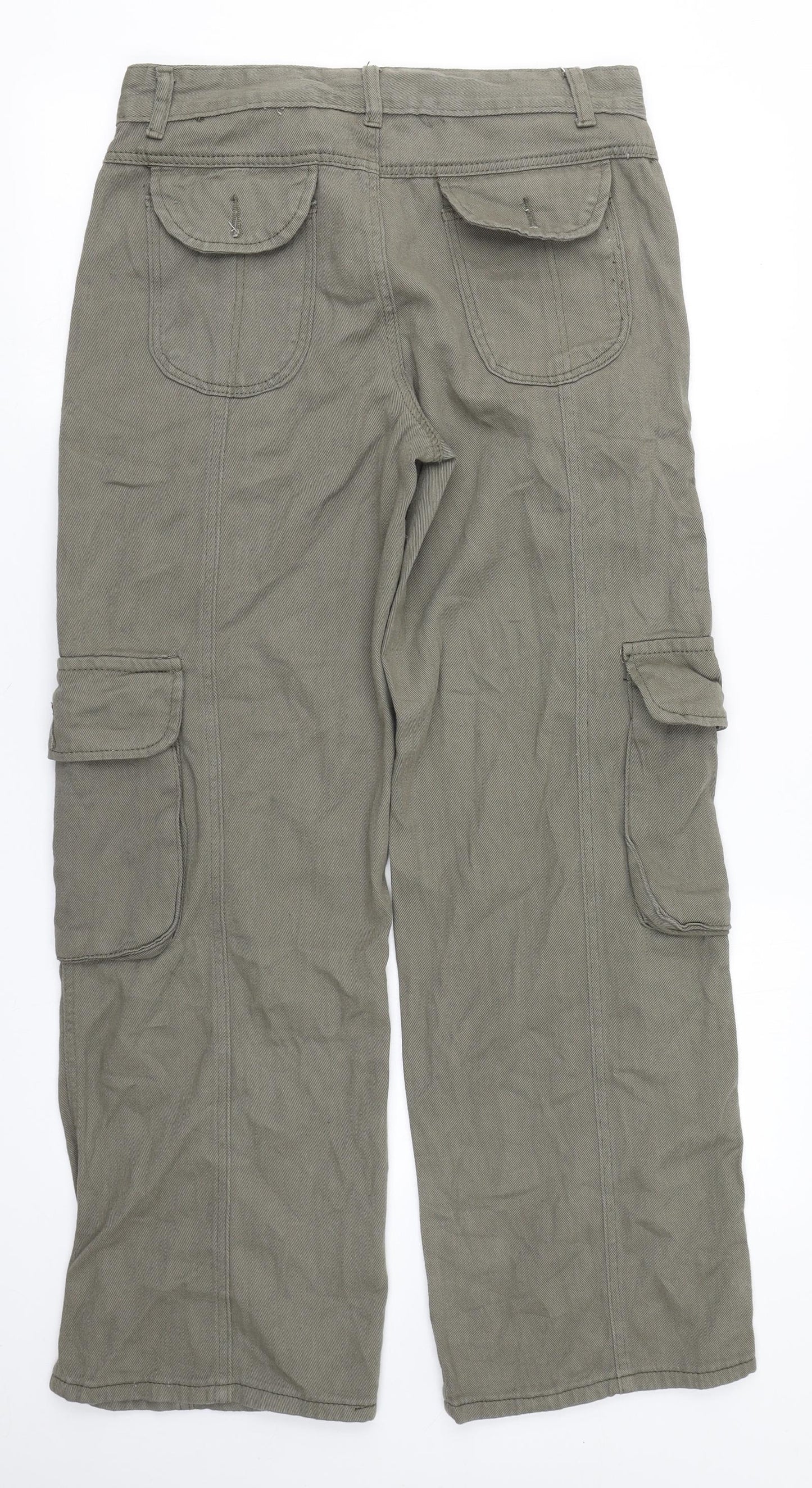 Preworn Womens Green  Cotton Trousers  Size M L29 in Regular