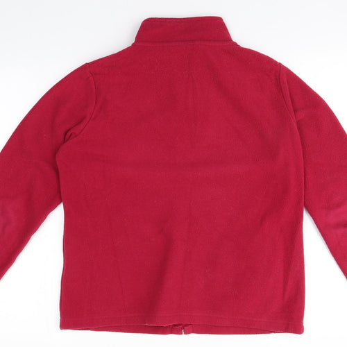 EWM Womens Pink High Neck  Polyester Full Zip Jumper Size 14