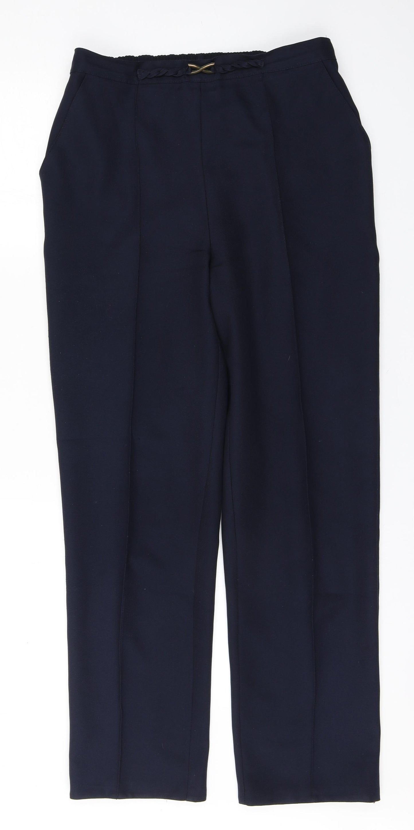 Papaya Womens Blue  Polyester Trousers  Size 10 L29 in Regular