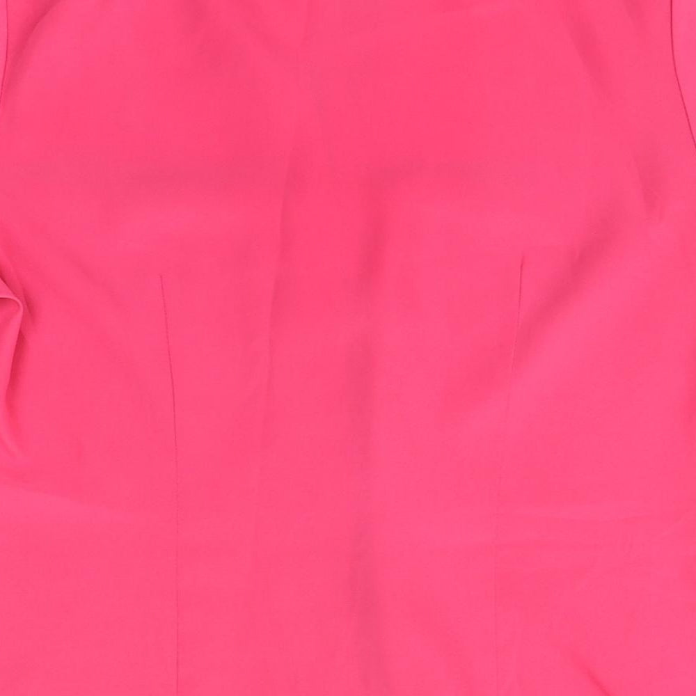 Profile Womens Pink  Polyester Basic Button-Up Size 12 Collared