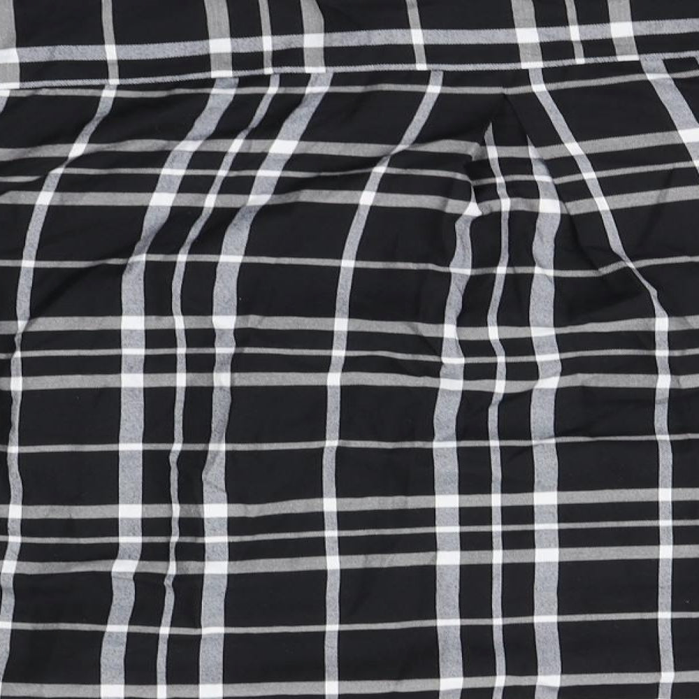 George Womens Black Plaid Cotton Basic Button-Up Size 20 Collared