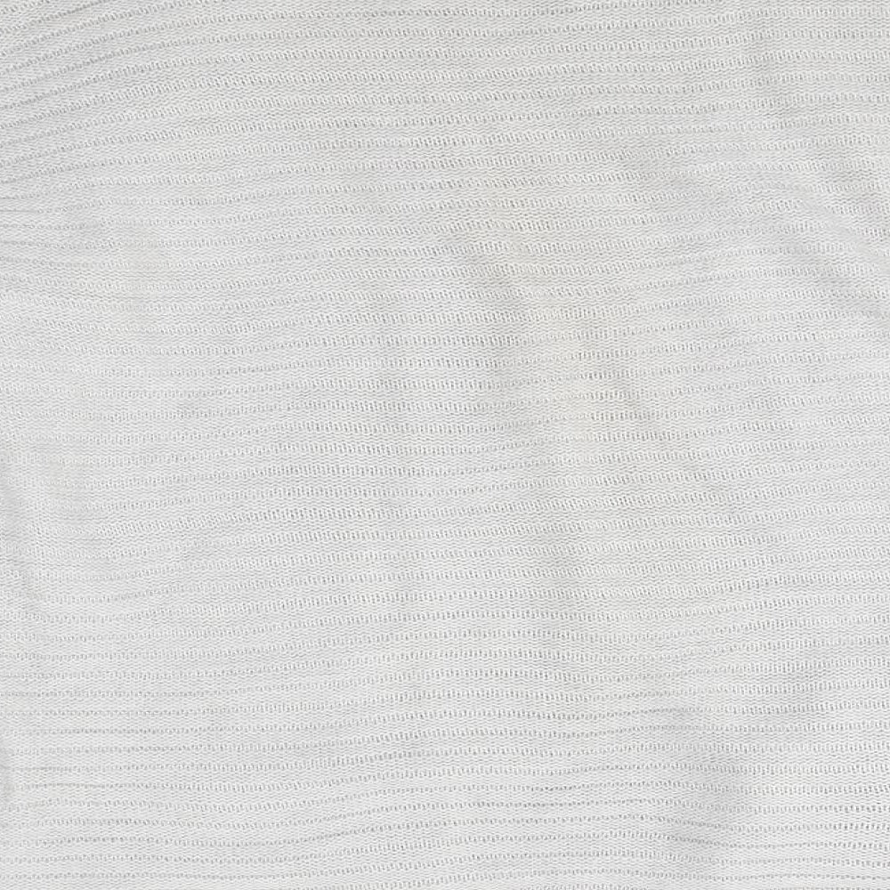 Peacocks Womens Grey Round Neck  Acrylic Pullover Jumper Size L
