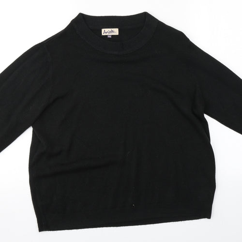 Arista Womens Brown Round Neck  Acrylic Pullover Jumper Size 18