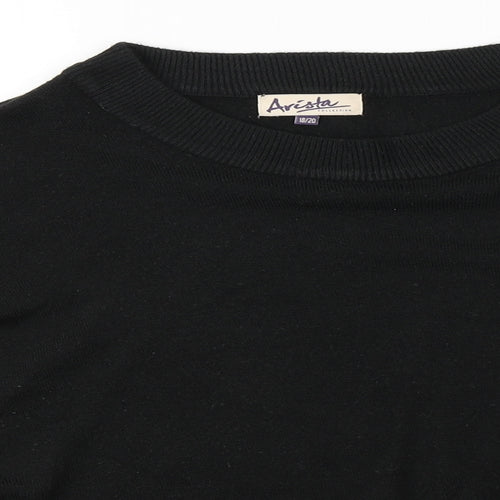 Arista Womens Brown Round Neck  Acrylic Pullover Jumper Size 18