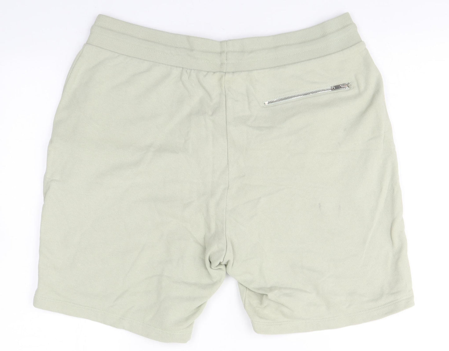 Reiss Womens Beige  Cotton Sweat Shorts Size L L8 in Regular