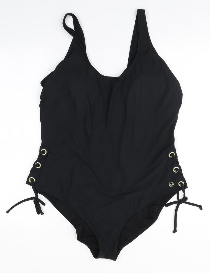 Preworn Womens Black Leotard One-Piece