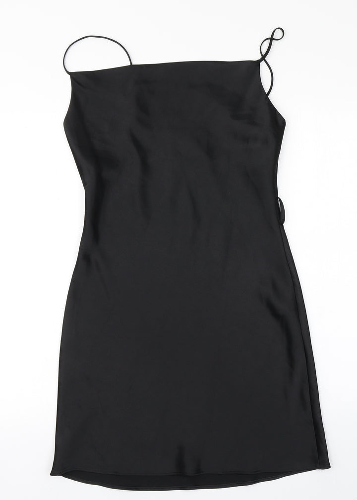 River Island Womens Black Polyester Pencil Dress Size 8 Square Neck